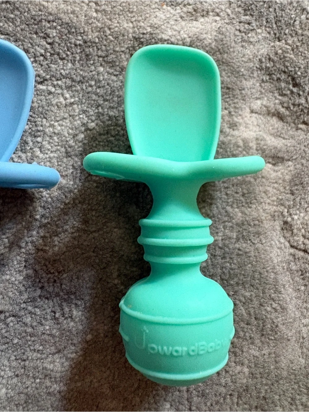 Silicone Spoon Bib Feeder - Blue, Mint, Beige